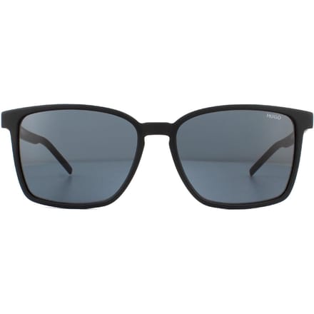 Hugo van Hugo Boss Square Mens mat zwart grijze zonnebril