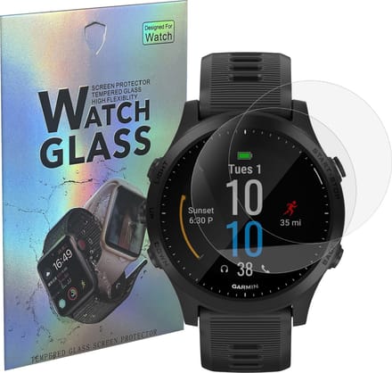 Screenprotector voor Garmin Forerunner 945 - 2 stuks Beschermglas Smartwatch van glas Transparante glazen schermbeschermfolie