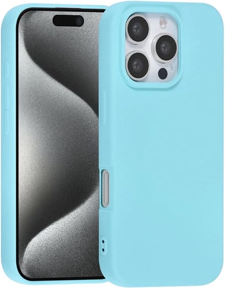Multimedia & Accessoires Siliconen TPU Back Cover Case Hoesje geschikt voor Apple iPhone 16 Pro – Blauw – Zachte Plastic – Soft Case