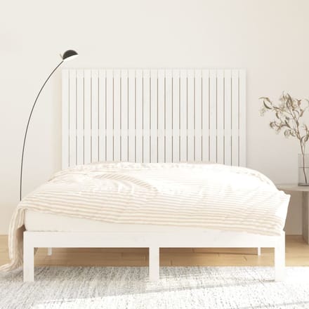 vidaXL - Wandhoofdbord - 159,5x3x110 - cm - massief - grenenhout - wit
