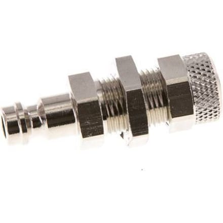 Vernikkeld Messing DN 5 Luchtkoppeling Insteeknippel 6x8 mm Push-On Schotkoppeling