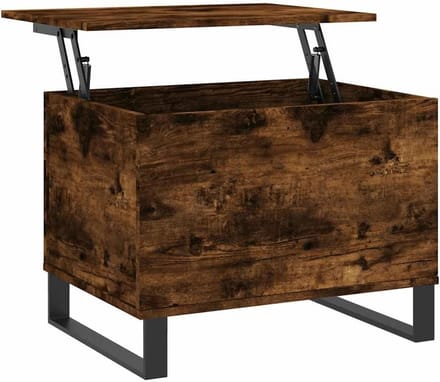 Houten Salontafel Gerookt Eiken Robuust Design