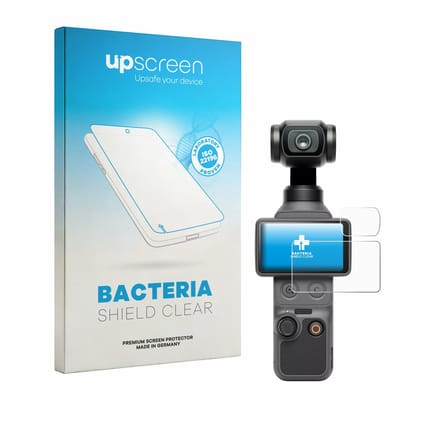 upscreen - Screenprotector voor DJI Osmo Pocket 4 (Display + Lens) - Folie Beschermfolie transparant antibacterieel
