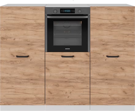 Vicco R-Line Keukenblok – 180 cm Zonder werkblad Eik goud/wit