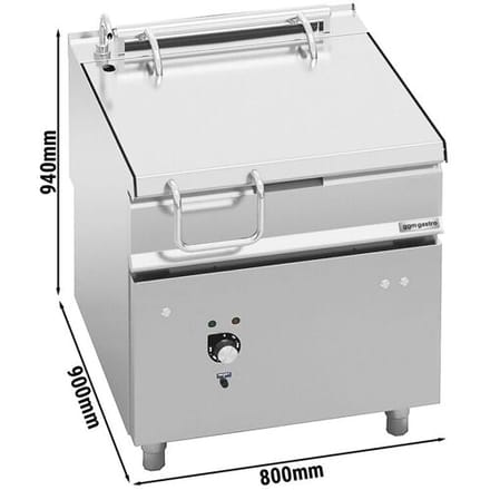 GGM Gastro Elektro Kippbratpfanne - 80 Liter - 9,6 kW - mit Motor