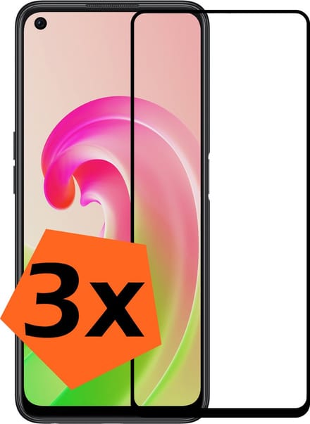 Screenprotector - 3 Stuks - Geschikt voor OPPO A96 - Full Cover - Gehard Glas - Beschermglas - Tempered Glass - Screen Protector