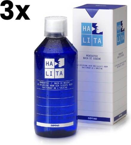 Halita Mondwater - 3 x 500 ml - Voordeelverpakking