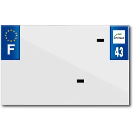 Blanco PVC nummerplaatstrip Top Plaq 43