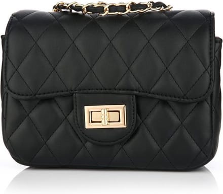 Bijoutheek Tas Ruit Ketting Black BG459