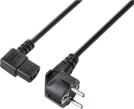 Sygonix SY-5243884 Apparaat (koud) Aansluitkabel Zwart 5.00 m