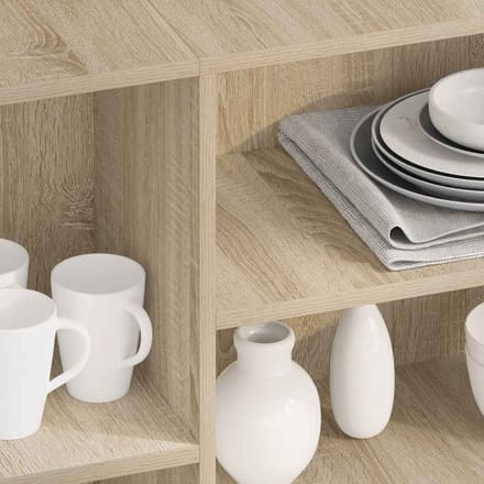 vidaXL - Dressoir - 120x30x75 - cm - bewerkt - hout - sonoma - eikenkleurig