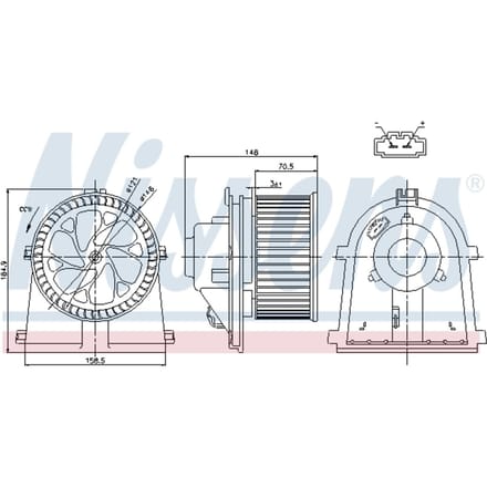 Binnenventilator NISSENS 87022