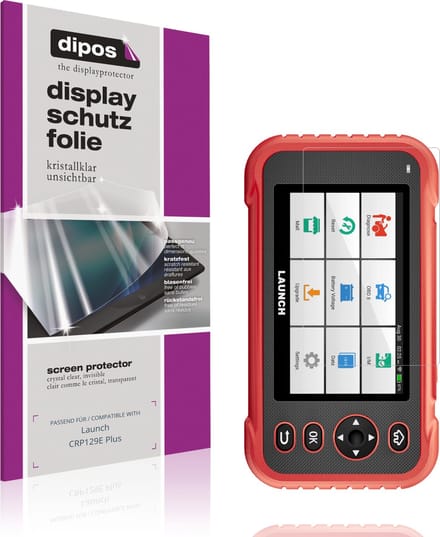 dipos – 2x Beschermfolie geschikt voor Launch CRP129E Plus | Krasbestendige & heldere Screenprotector Ultra-Thin