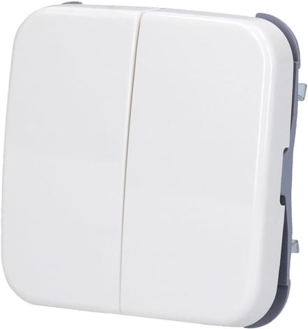 Afdekraam - Wandplaat - Schakelaars Plaatsen - Drie Gang - 81 mm Breed - Alpenwit