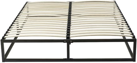 Vente-unique Bedbodem met latten van metaal 140 x 190 cm - 2 x 19 latten - Zwart - RAMMUS van YSMÉE
