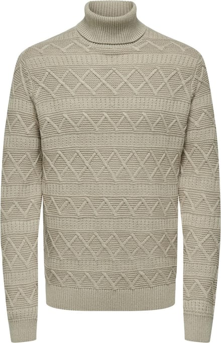 ONLY&SONS - ONSWADE REG 5 STRUC ROLL NECK KNIT - Heren - Gebreide truien