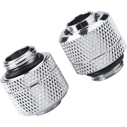 2PCS G14 Thread Flexible Tube Connector Brass Two touch Fitting for PC Water Cooling Silver zilver