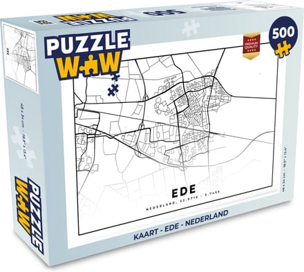 Puzzel Kaart - Ede - Nederland - Legpuzzel - Puzzel 500 stukjes