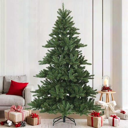 vidaXL - Kunstmatige - Hinged - Kerstboom - Groen - 210 - cm - PVC, - staal