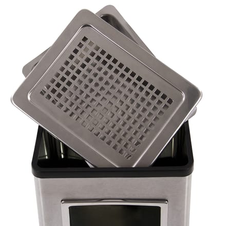 CLEAN I | Staande asbak 16L - Staande asbak zilver