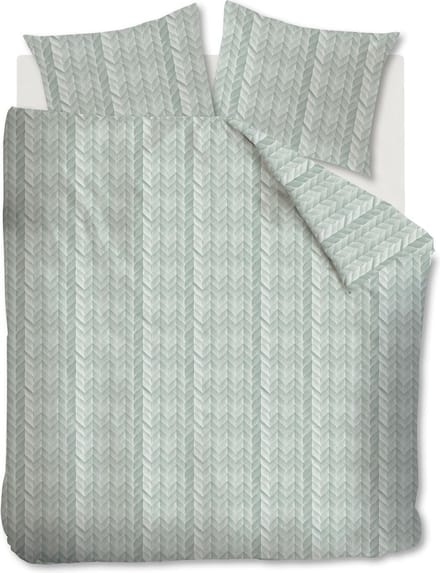 At Home Fold - Dekbedovertrek - Lits-jumeaux Extra Breed - 260x200/220 cm -  Groen Grijs