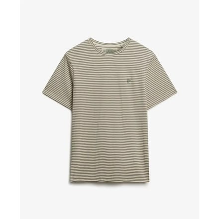 Superdry T-shirt Classic Essential Stripe Tee M1012346a Silver Sage Chalk Stripe Mannen Maat - XXL
