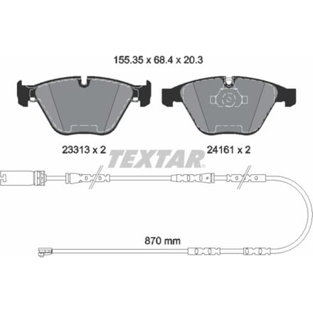 Remblokset TEXTAR 2331307, voor