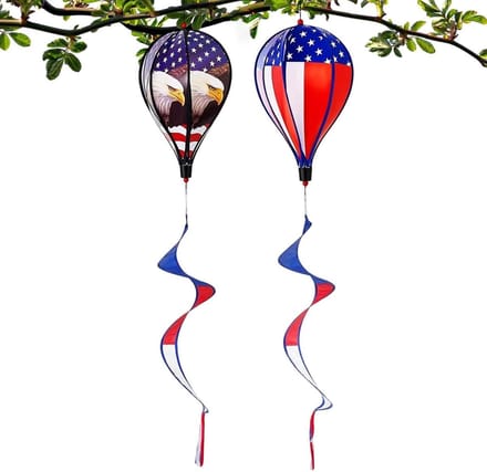 Ballon Windspinner - Luchtballon Decoratie - Buiten Versieren - Set van 2 - 110 cm - Multicolor
