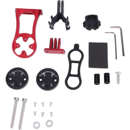 Support d'extension de potence de vélo pour ordinateur et caméra de sport (rouge) rouge