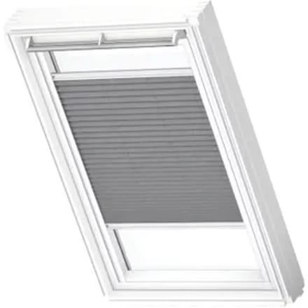 Velux Manueel Lichtdoorlatend Plisségordijn White Line Fhl M08 1282swl Donkergrijs