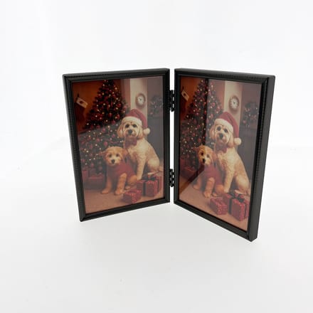 AL - Mat Zilver - 2-luik Fotolijst - Parel - 10 x 15 cm