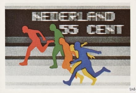 Briefkaart met afbeelding 75 jaar K.N.A.U. postzegel