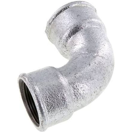90° L-Koppeling Rp1 1/4'' Binnendraad Kort Gietijzer 25bar