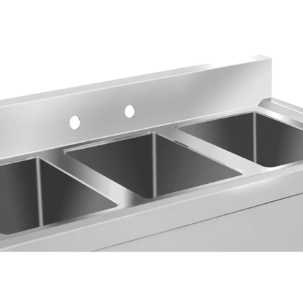 Royal Catering Spoeltafel - 3 wastafels - 100 x 50 cm 10010410