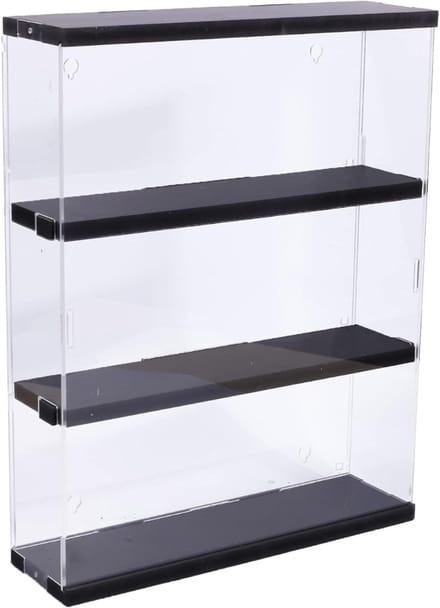 ZRSS® Wandvitrine Transparant - Vitrinekast Hangend - Voor Verzamelobjecten - Vitrine Wandmontage - 30 x 8,5 x 37,8 cm