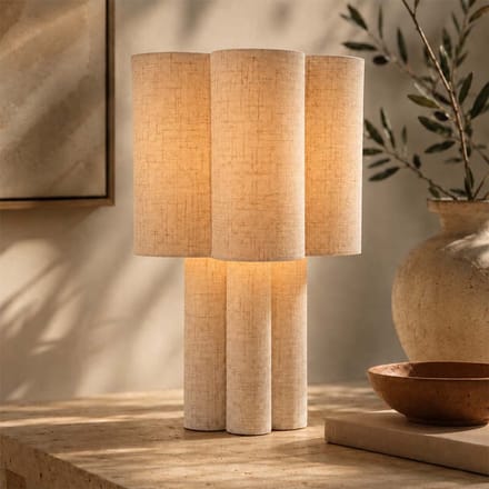Milton & Oldbrook Tafellamp Kazan Beige Linnen