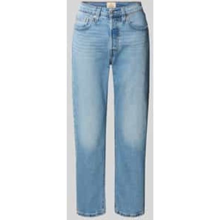 Straight fit jeans met steekzakken, model '501 CROP'