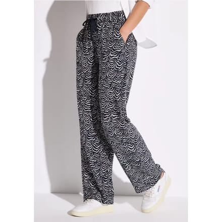 Broek met gedessineerde Wide Legs