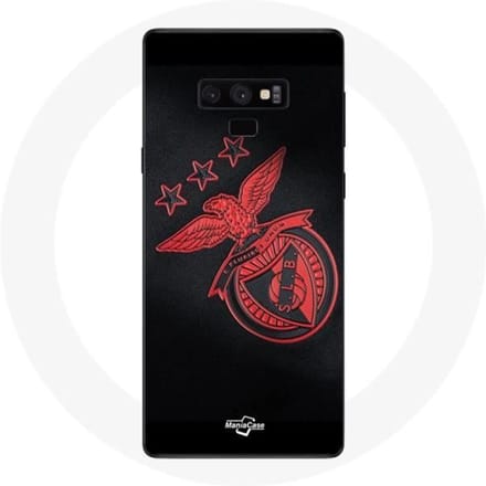 Samsung Galaxy Note 9 hoesje slb benfica zwarte achtergrond