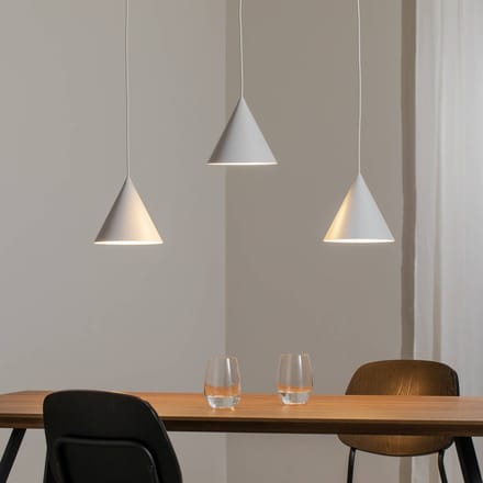 TK Lighting Hanglamp CONO, 3-lamps, Linear, lengte 75 cm, wit