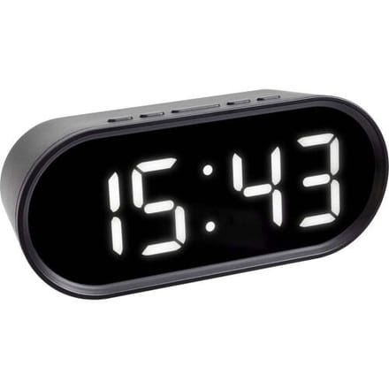TFA Dostmann 60.2025.01 Wekker Quartz Zwart Alarmtijden: 1