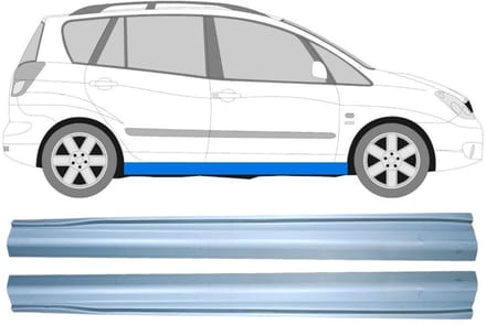 Reparatie dorpel voor Toyota Corolla Verso 2001-2004 / Links + Rechts / Set
