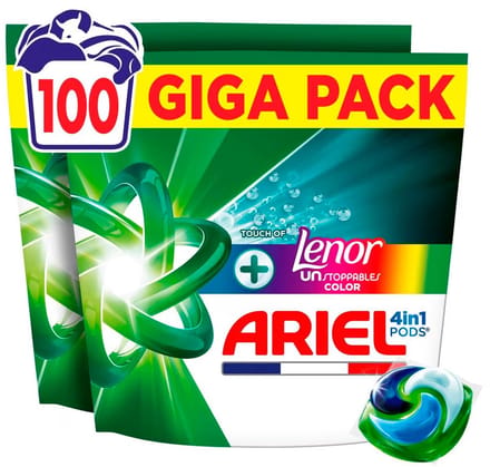 Ariel 4in1 Colour Touch of Lenor + Unstoppables Pods 100 stuks