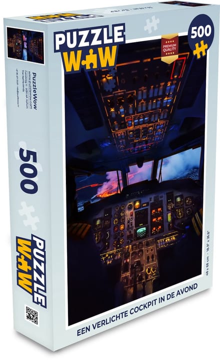 Puzzel Een verlichte cockpit in de avond - Legpuzzel - Puzzel 500 stukjes