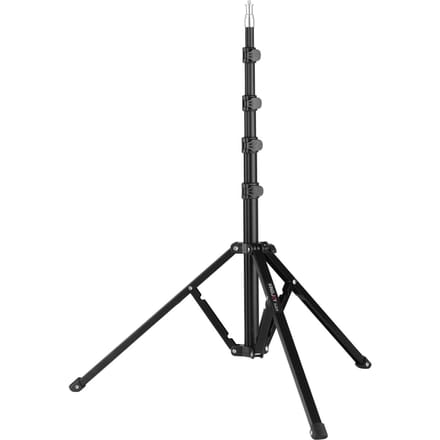 KINGJOY FL2019 Verstelbaar metalen statief voor lampen Draagvermogen van 8 kg/17,6 lbs Max. schroefdiameter van 1/4 inch zwart