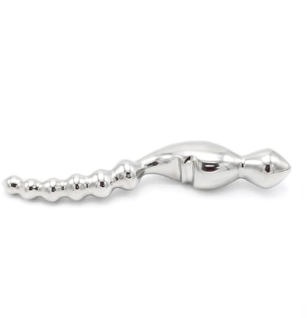 Kiotos - Curve Steel Dildo Ridges - Dildo met Ribbels - RVS