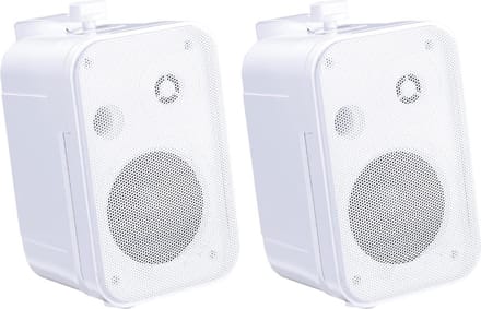 E-Audio B418 3,5"" 2-weg miniluidsprekers met ophangbeugel (8 Ohm 100 W) - Set van 2 - Wit