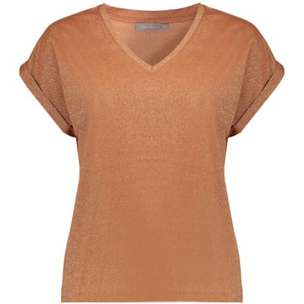 Geisha t-shirt lurex v-neck 62351-24 202 ginger