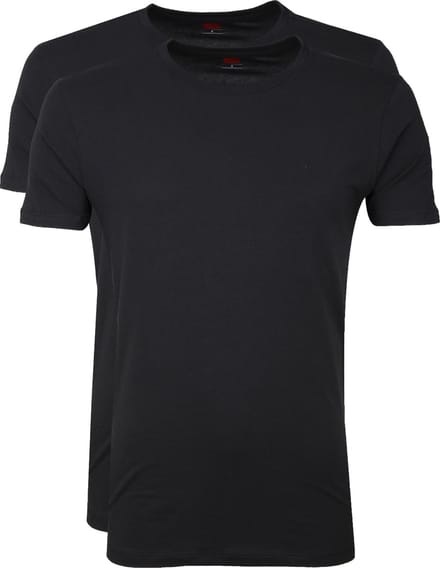 Levi's T-shirt Ronde Hals Zwart 2Pack - Maat XL - Heren - Basic T-shirt