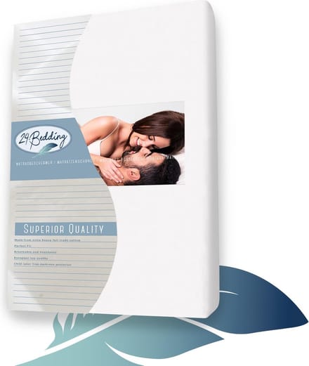 24-Bedding Matrasbeschermer Molton - Extra Zwaar - Krimpvrij 90x210 cm